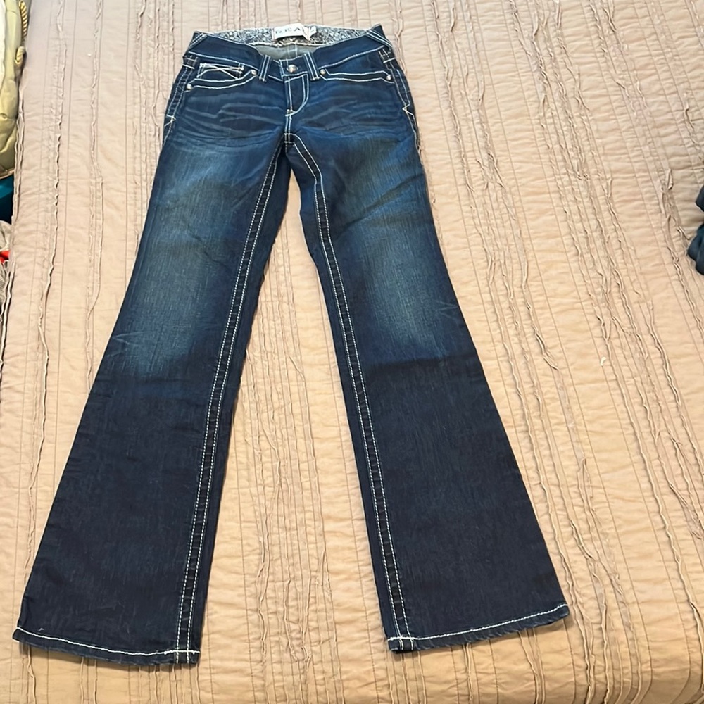 Womens area denim bootcut jeans. 26R. New without tags
